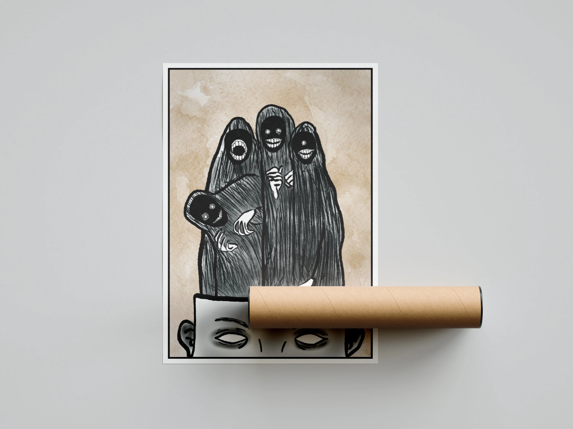 mental health monsters Mental Monsters Art Print – Gothic Horror-Inspired Mental Health Wall – Drawstax