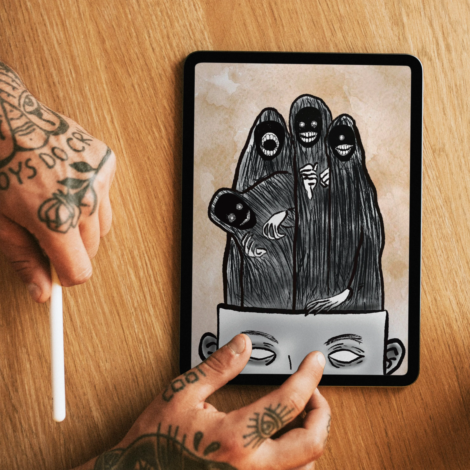gothic horror monsters Mental Monsters Art Print – Gothic Horror-Inspired Mental Health Wall – Drawstax